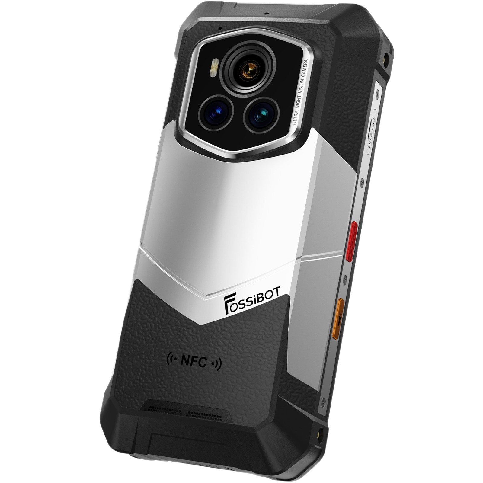 Telefon mobil FOSSIBOT F107 Pro, 5G, Dual SIM, Octa-Core Dimensity 7300, 6.95-inch IPS 120Hz, 30GB RAM, 512GB, GPS, NFC, Flashlight Strong 50m, 28000mAh, IP68/IP69K, Android 15