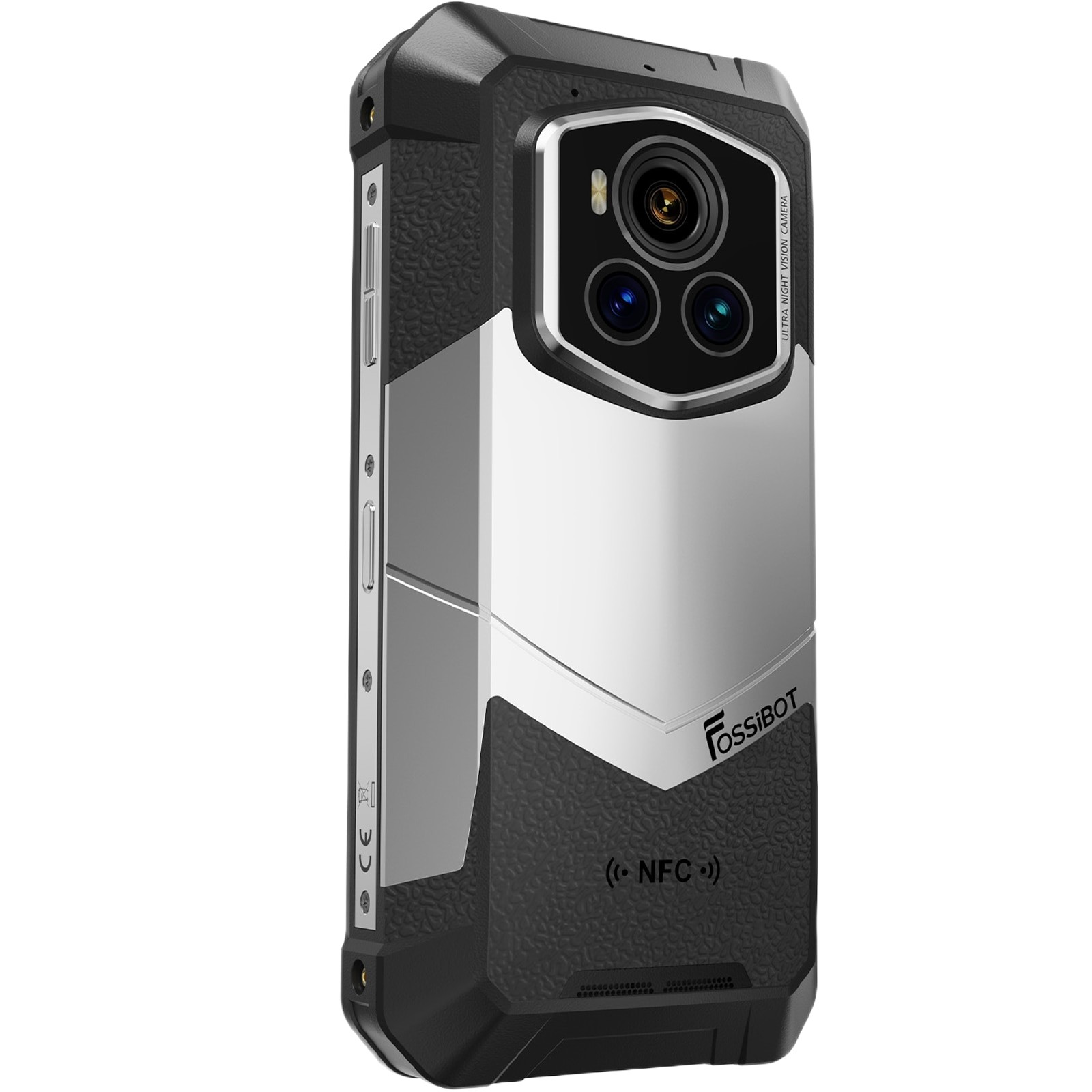 Telefon mobil FOSSIBOT F107 Pro, 5G, Dual SIM, Octa-Core Dimensity 7300, 6.95-inch IPS 120Hz, 30GB RAM, 512GB, GPS, NFC, Flashlight Strong 50m, 28000mAh, IP68/IP69K, Android 15