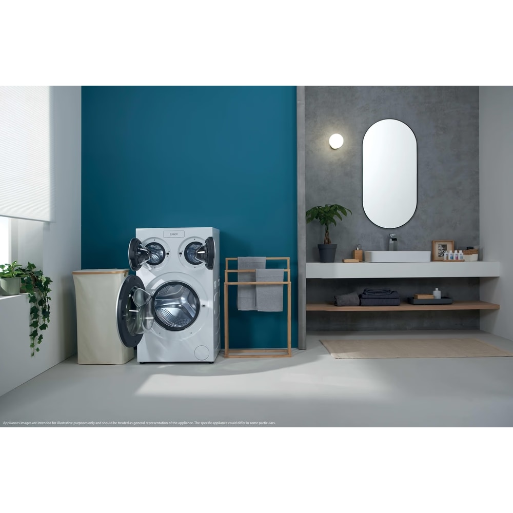 Masina de spalat CANDY MultiWash MQD 410CBL9-PL cu inteligenta artificiala, 3 cuve, 10+1+1kg 1400 RPM, Dozare automata, sterilizare anitimicrobiana UV, dim 107 x 59 x60 cm, alb
