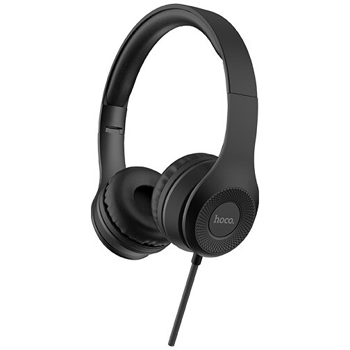Casti audio on-ear Hoco, W21 Graceful, jack 3.5mm, Microfon, 1.2m, Negru