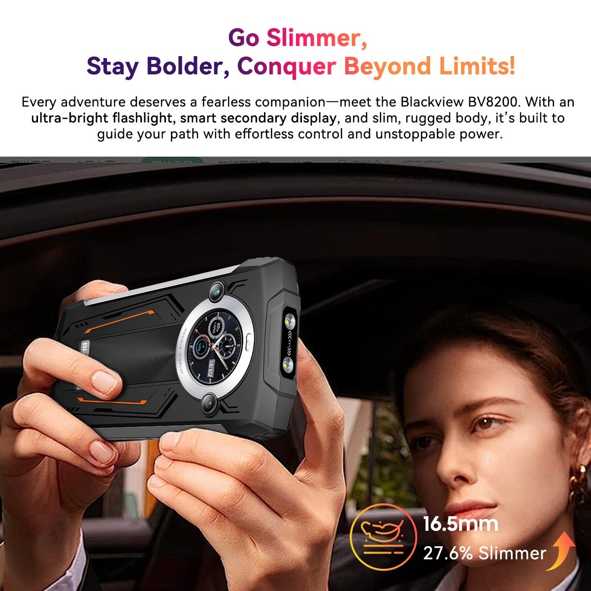 Telefon mobil Blackview BV8200, 6.497" FHD+, 120Hz, 36GB RAM(12GB + 24GB extensibili 2To), 256GB ROM, Android 14, 8800mAh, 8 cores, Dual SIM, NFC/Amprenta/caracteristici faciale, Verde