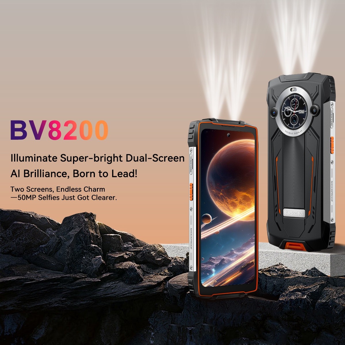 Telefon mobil Blackview BV8200, 6.497" FHD+, 120Hz, 36GB RAM(12GB + 24GB extensibili 2To), 256GB ROM, Android 14, 8800mAh, 8 cores, Dual SIM, NFC/Amprenta/caracteristici faciale, Verde