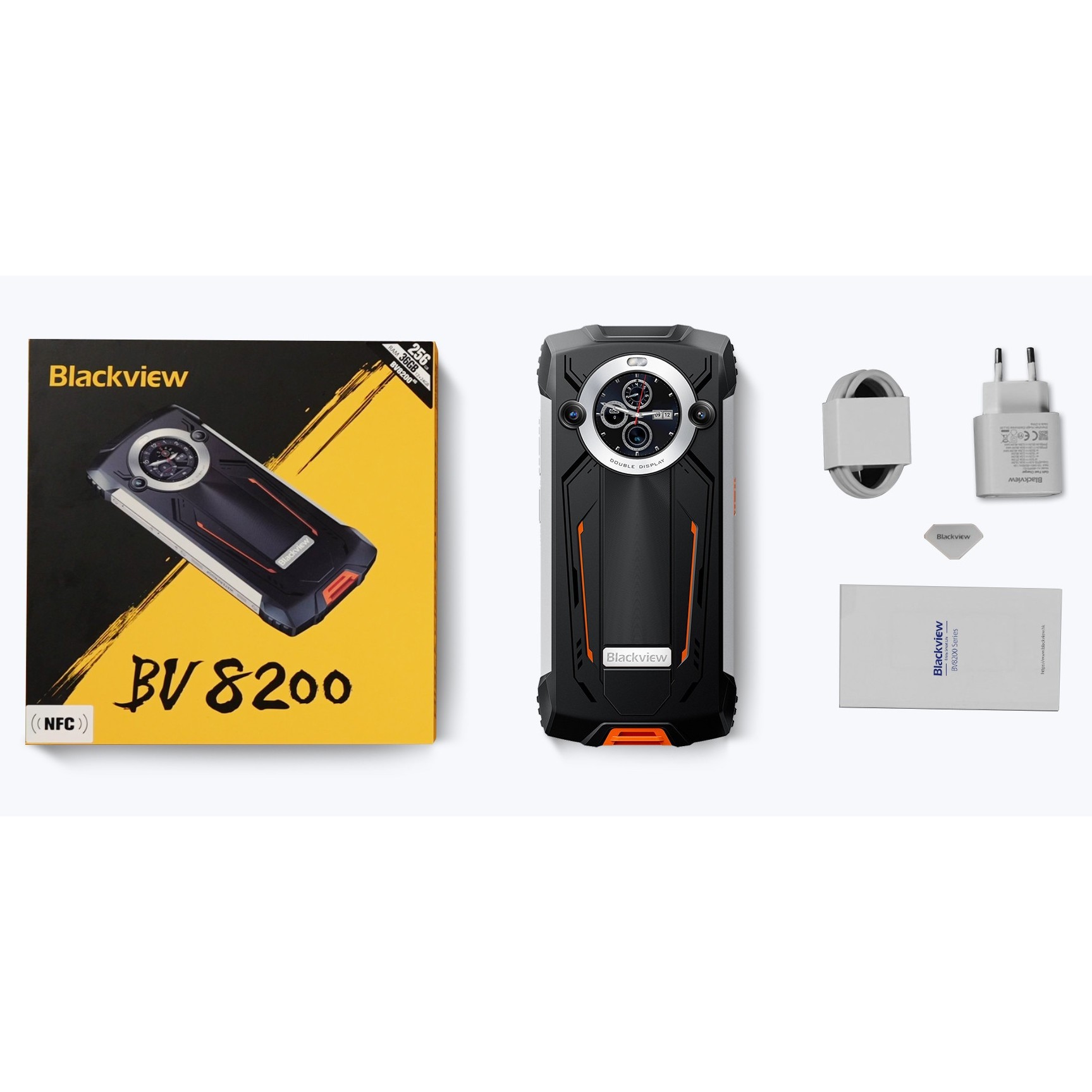 Telefon mobil Blackview BV8200, 6.497" FHD+, 120Hz, 36GB RAM(12GB + 24GB extensibili 2To), 256GB ROM, Android 14, 8800mAh, 8 cores, Dual SIM, NFC/Amprenta/caracteristici faciale, Verde