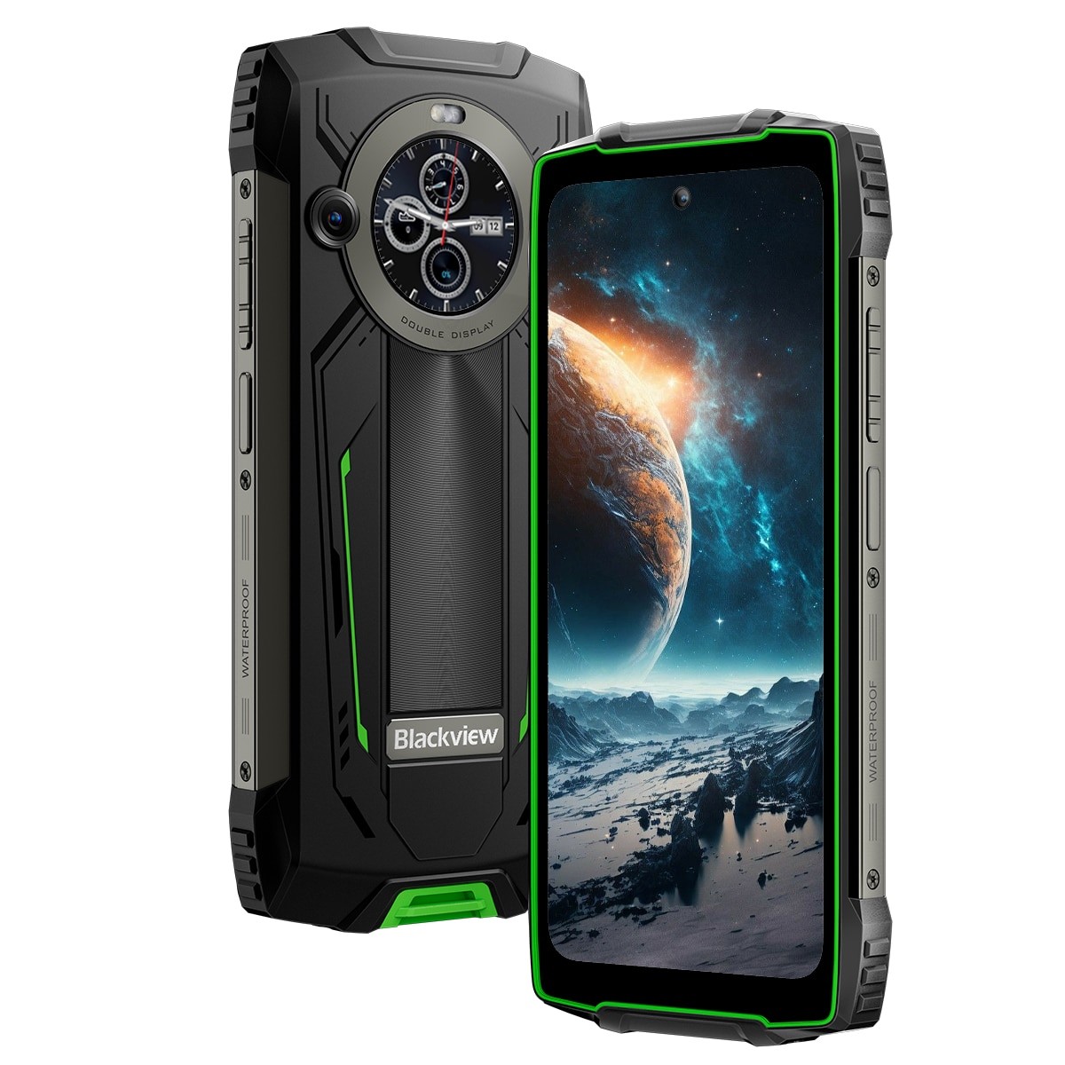 Telefon mobil Blackview BV8200, 6.497" FHD+, 120Hz, 36GB RAM(12GB + 24GB extensibili 2To), 256GB ROM, Android 14, 8800mAh, 8 cores, Dual SIM, NFC/Amprenta/caracteristici faciale, Verde