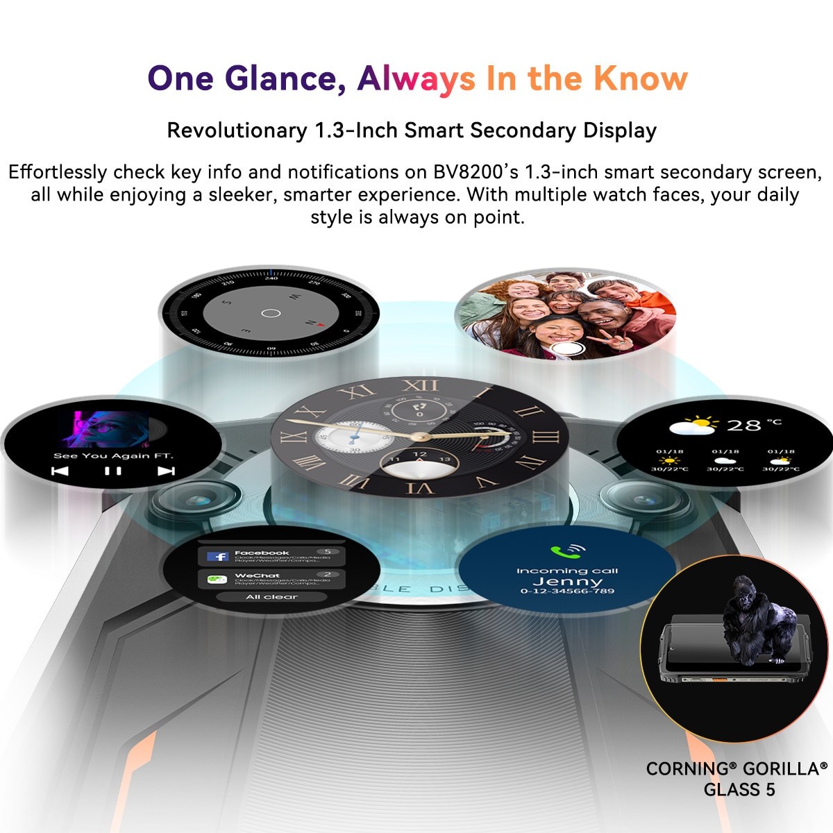 Telefon mobil Blackview BV8200, 6.497" FHD+, 120Hz, 36GB RAM(12GB + 24GB extensibili 2To), 256GB ROM, Android 14, 8800mAh, 8 cores, Dual SIM, NFC/Amprenta/caracteristici faciale, Verde