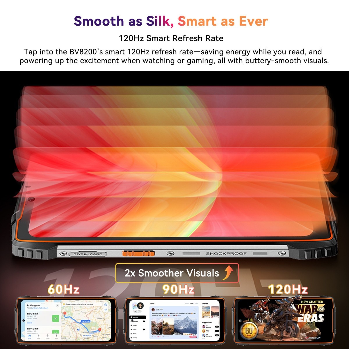 Telefon mobil Blackview BV8200, 6.497" FHD+, 120Hz, 36GB RAM(12GB + 24GB extensibili 2To), 256GB ROM, Android 14, 8800mAh, 8 cores, Dual SIM, NFC/Amprenta/caracteristici faciale, Verde