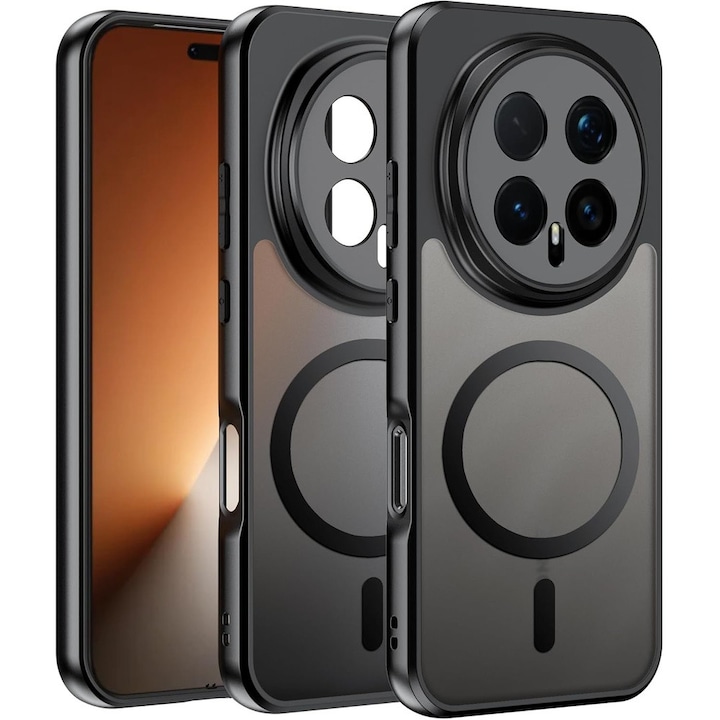 Husa pentru Honor Magic 8 Pro, pentru MagSafe, carcasa mata ERBORD, neagra