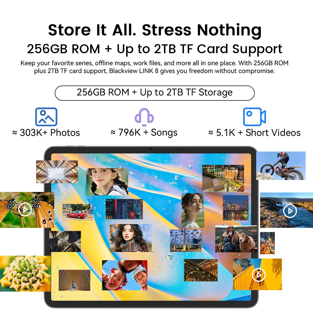 Tableta Blackview LINK 8, 12.7" 2K Ecran, 90Hz, Gemini Ai Android 15, 18GB+256GB(TF 2TB), MediaTek Helio G100, 8400mAh, 16MP+13MP, PC Mode 2.0, BT 5.0/GPS/Face ID, Accesorii standard (Mouse/Tastatura/Carcasa protectie/Protectie ecran/Stylus/Casti), Gri