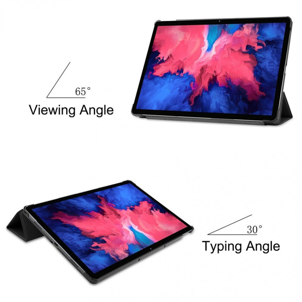 Husa pentru tableta Lenovo Tab P11/P11 Plus de 11 inch cu functie auto on/off de culoare neagra