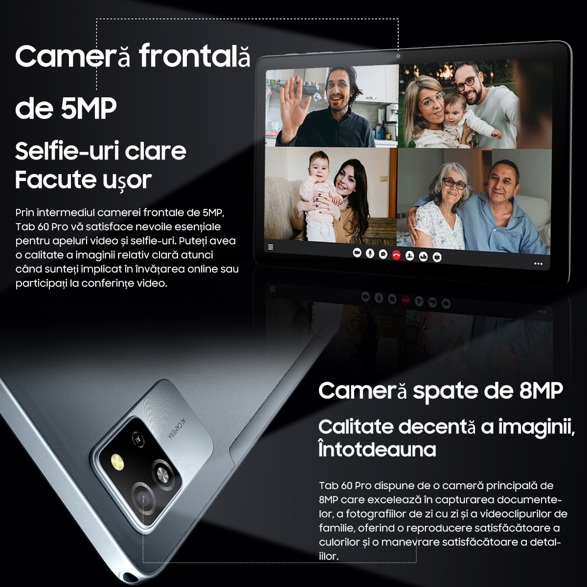 Tableta Blackview Tab 16 Pro, 24GB Ram(8GB+16GB / 2TB), 256GB Rom, 1200x1920, 7700mAh, Ecran 10.95", Afisator de ceas, 8MP+5MP+13MP, Android 14, Dual Speakers and Camera, Albastru