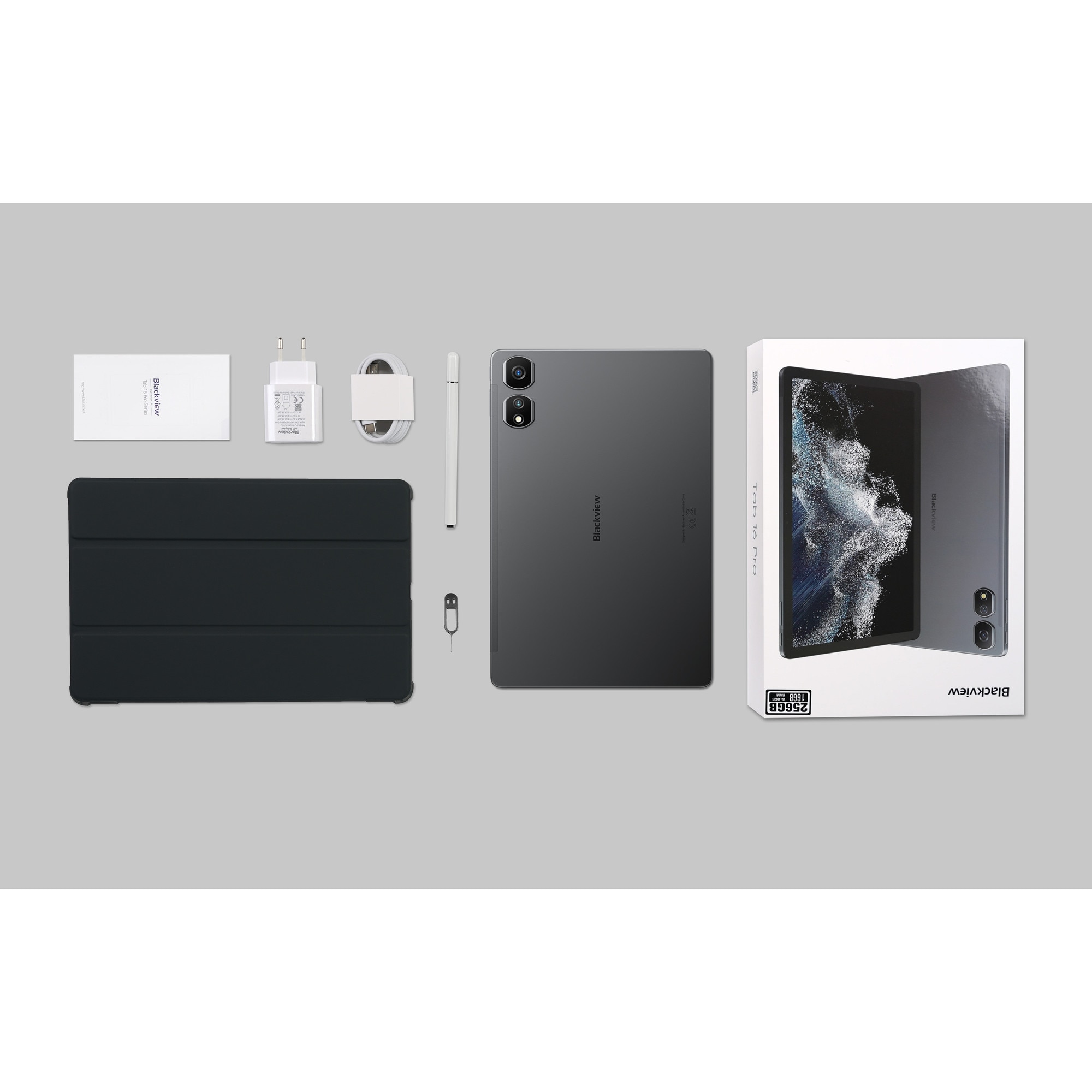 Tableta Blackview Tab 16 Pro, 24GB Ram(8GB+16GB / 2TB), 256GB Rom, 1200x1920, 7700mAh, Ecran 10.95", Afisator de ceas, 8MP+5MP+13MP, Android 14, Dual Speakers and Camera, Albastru