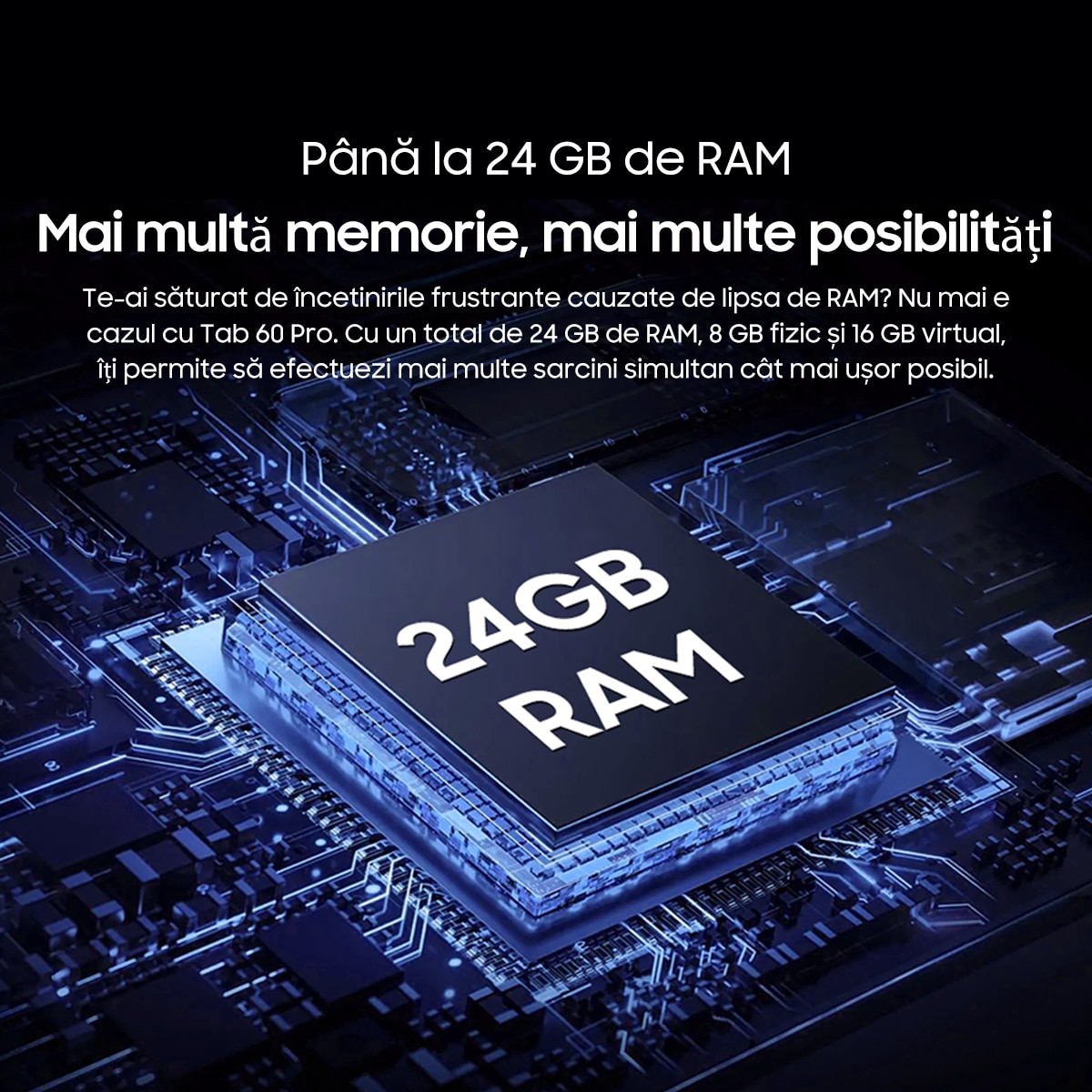 Tableta Blackview Tab 16 Pro, 24GB Ram(8GB+16GB / 2TB), 256GB Rom, 1200x1920, 7700mAh, Ecran 10.95", Afisator de ceas, 8MP+5MP+13MP, Android 14, Dual Speakers and Camera, Albastru