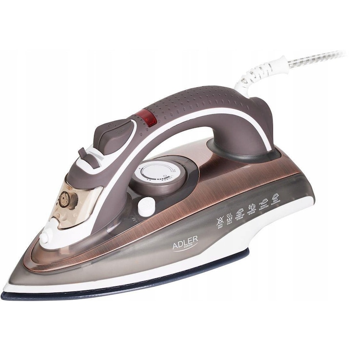 Fier de calcat Adler AD 5030, ceramica, 3000W, abur continuu 20g/min, rezervor 310ml