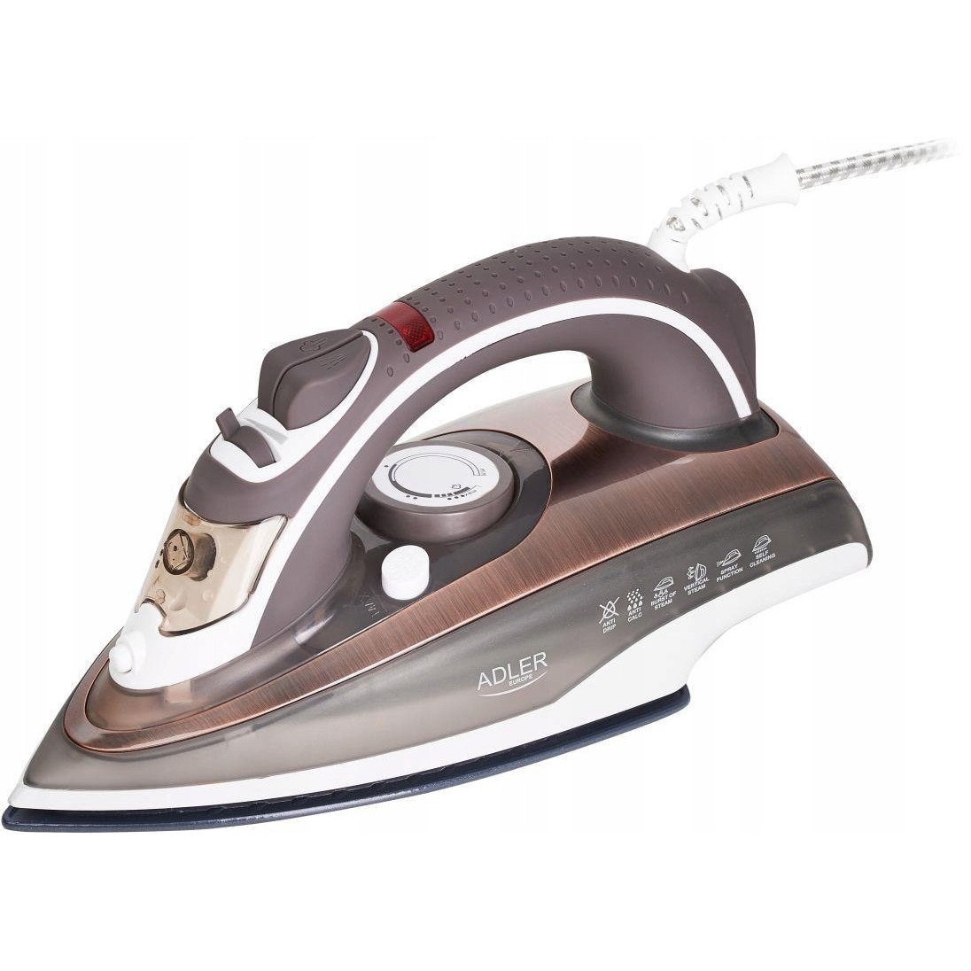 Fier de calcat Adler AD 5030, ceramica, 3000W, abur continuu 20g/min, rezervor 310ml