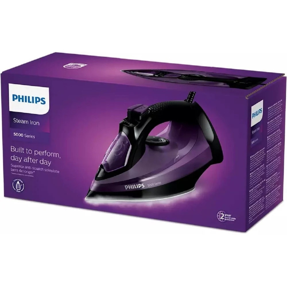 Fier de calcat cu abur 5000 series DST5030/80, Talpa SteamGlide Plus 2400 W Violet