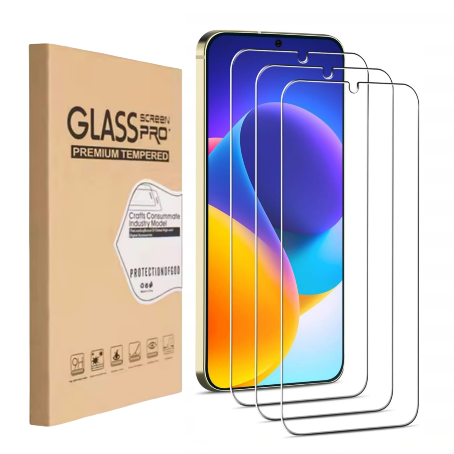 Set 3 X Folie protectie Sticla securizata Profesionala Ecran, enkourakoko®, pentru Samsung Galaxy S22, Full Glue, Suporta deblocarea amprentelor digitale, Ultra HD, Anti Zgarieturi, Anti Socuri, Transparent