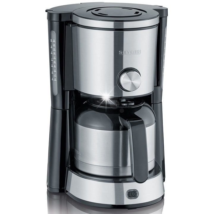 Cafetiere Severin KA 4845, 1000W, termica, 1.25l, negru-argintiu