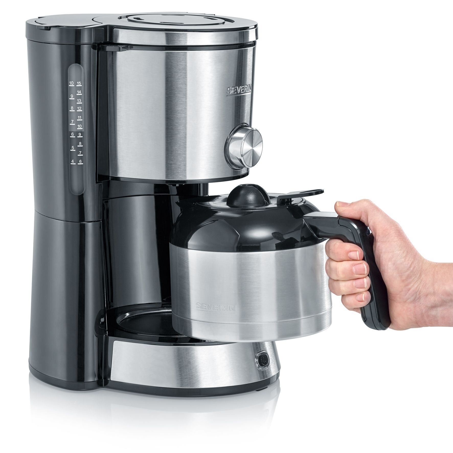 Cafetiere Severin KA 4845, 1000W, termica, 1.25l, negru-argintiu