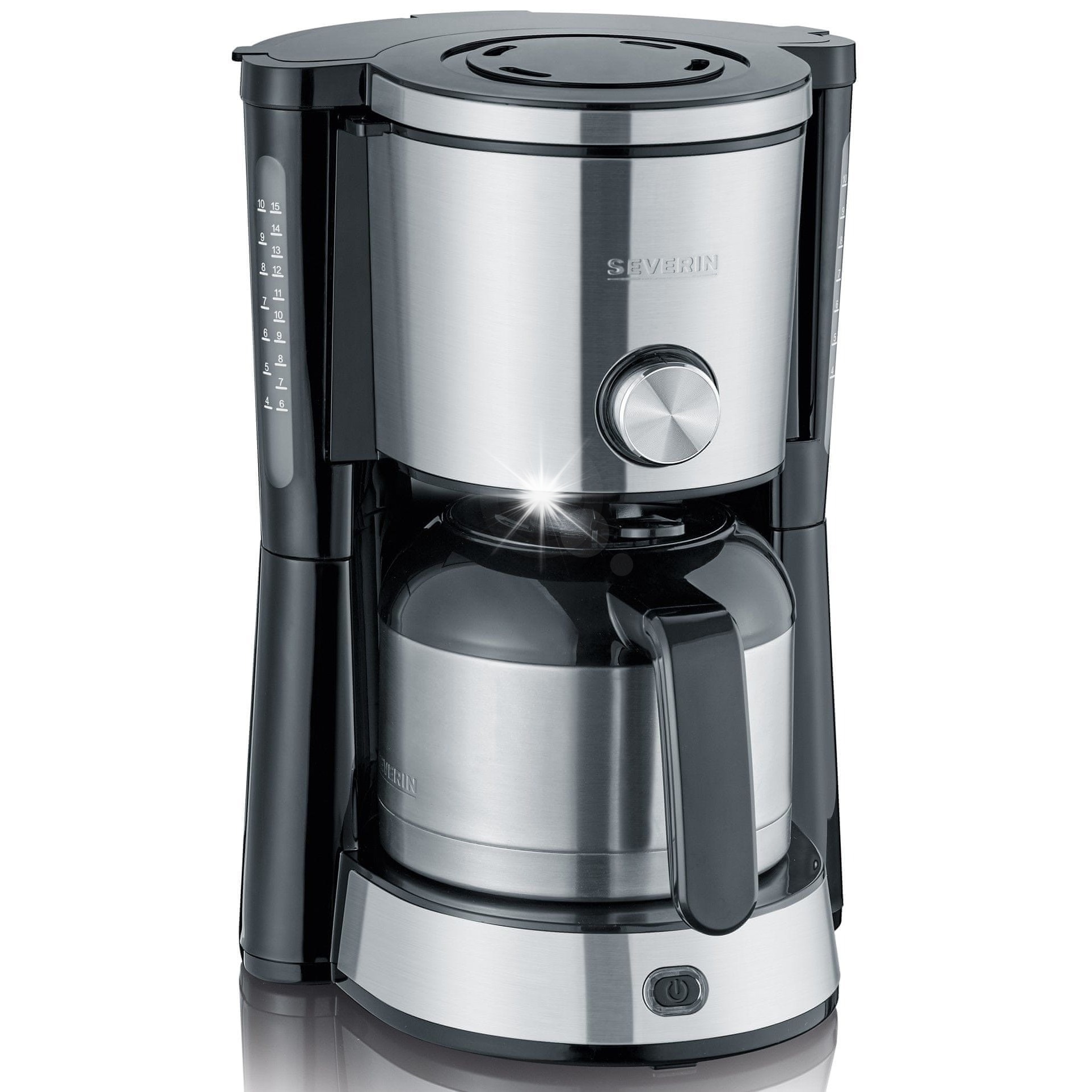 Cafetiere Severin KA 4845, 1000W, termica, 1.25l, negru-argintiu