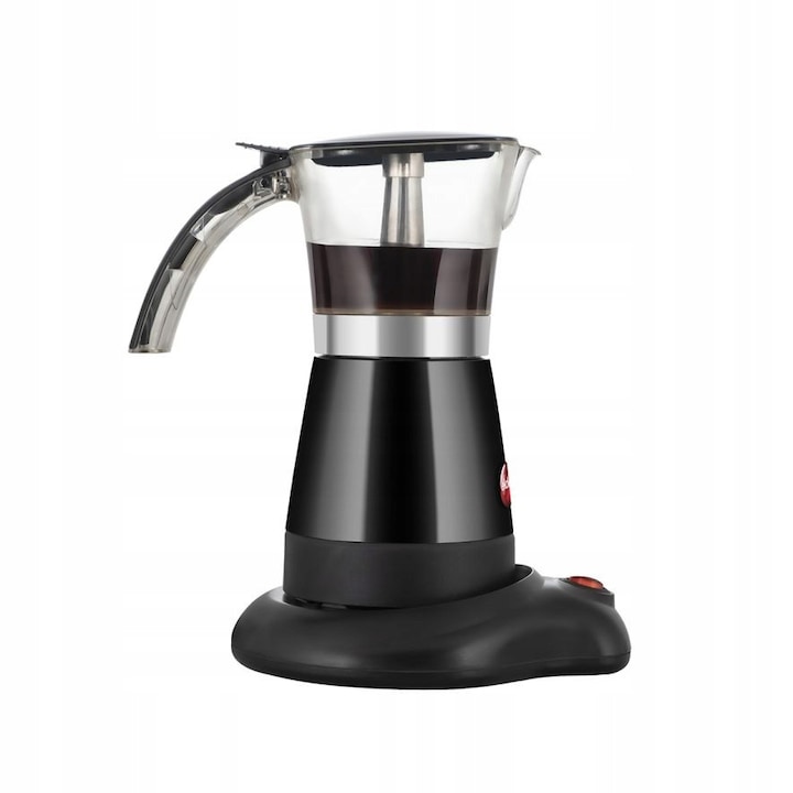 Espressor electric Eldom, KA50, 300 ml, 6 cesti, negru, 194x200x242mm