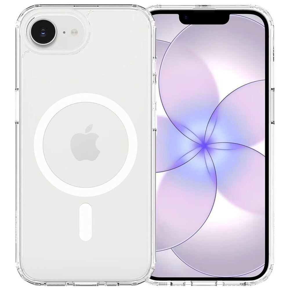 Husa tip MagSafe pentru Apple iPhone 17e, Spate din policarbonat, Clear Magnet Pro, Wireless charging, Colturi aerate cu protectie antisoc, Margine de silicon, Magnetica, Perfect Fit, Transparenta