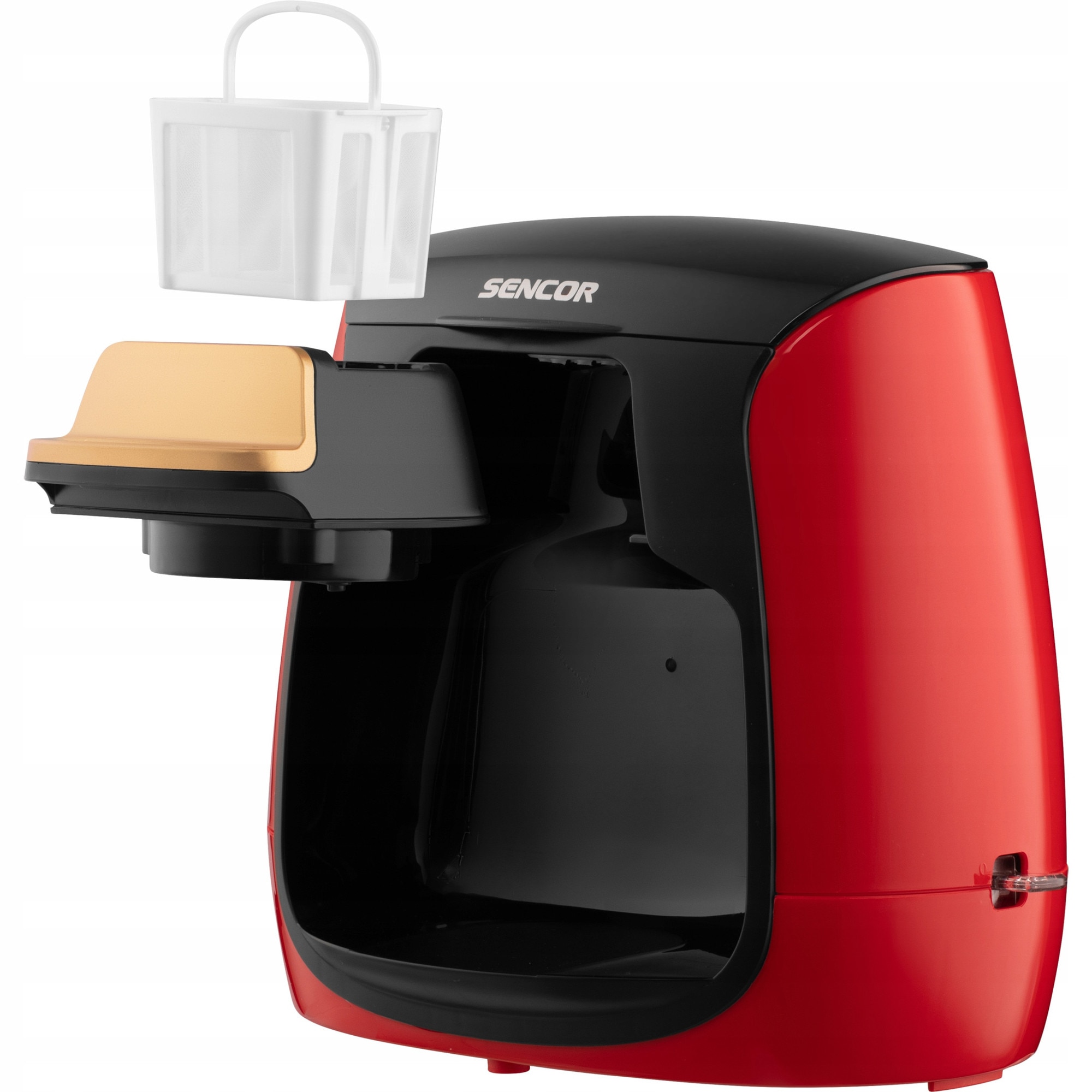 Ekspres de cafea Sencor SCE 2101RD 500W, 0.3L, rosu, set cu 2 cesti