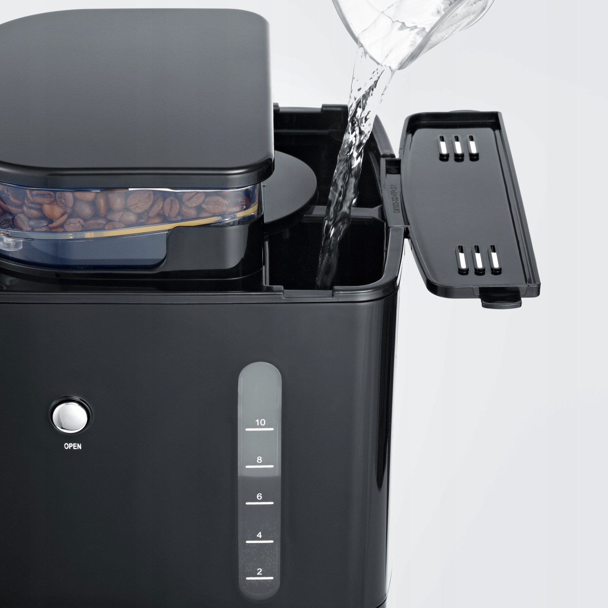 Cafetiere Severin KA 4813, 10 cani, inox periat/negru, 1000W, cu rasnita integrata