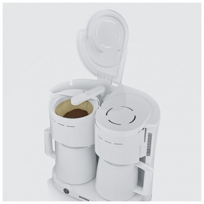 Cafetiere Severin KA 9314, 2 x 2.0l, alb, 2000W, 36.3x39.5x25.5cm