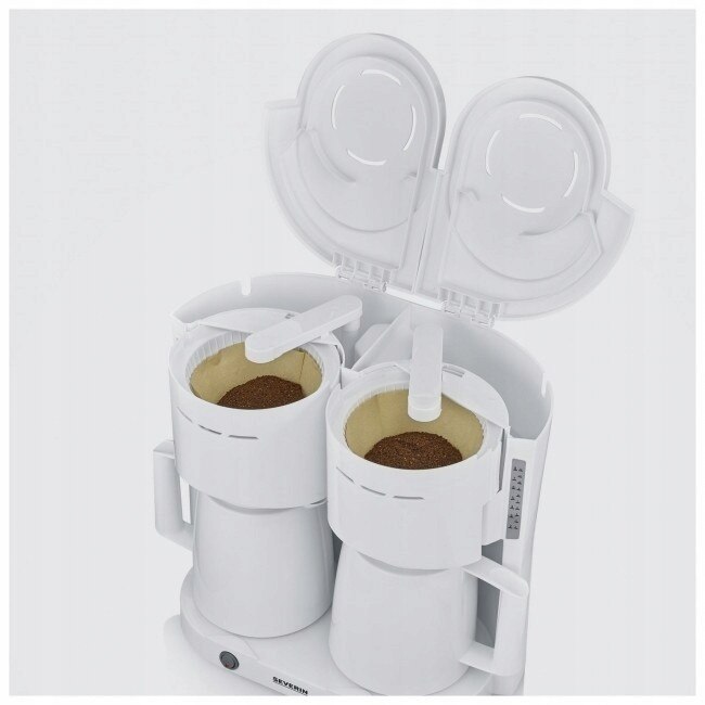 Cafetiere Severin KA 9314, 2 x 2.0l, alb, 2000W, 36.3x39.5x25.5cm