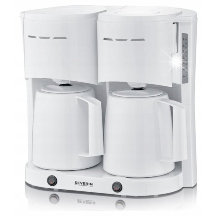 Cafetiere Severin KA 9314, 2 x 2.0l, alb, 2000W, 36.3x39.5x25.5cm