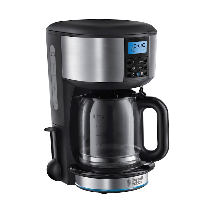 Cafetiere Russell Hobbs Buckingham 20680-56, 1,25l, 1000W, negru, cu functie de auto-curatare si timer programabil