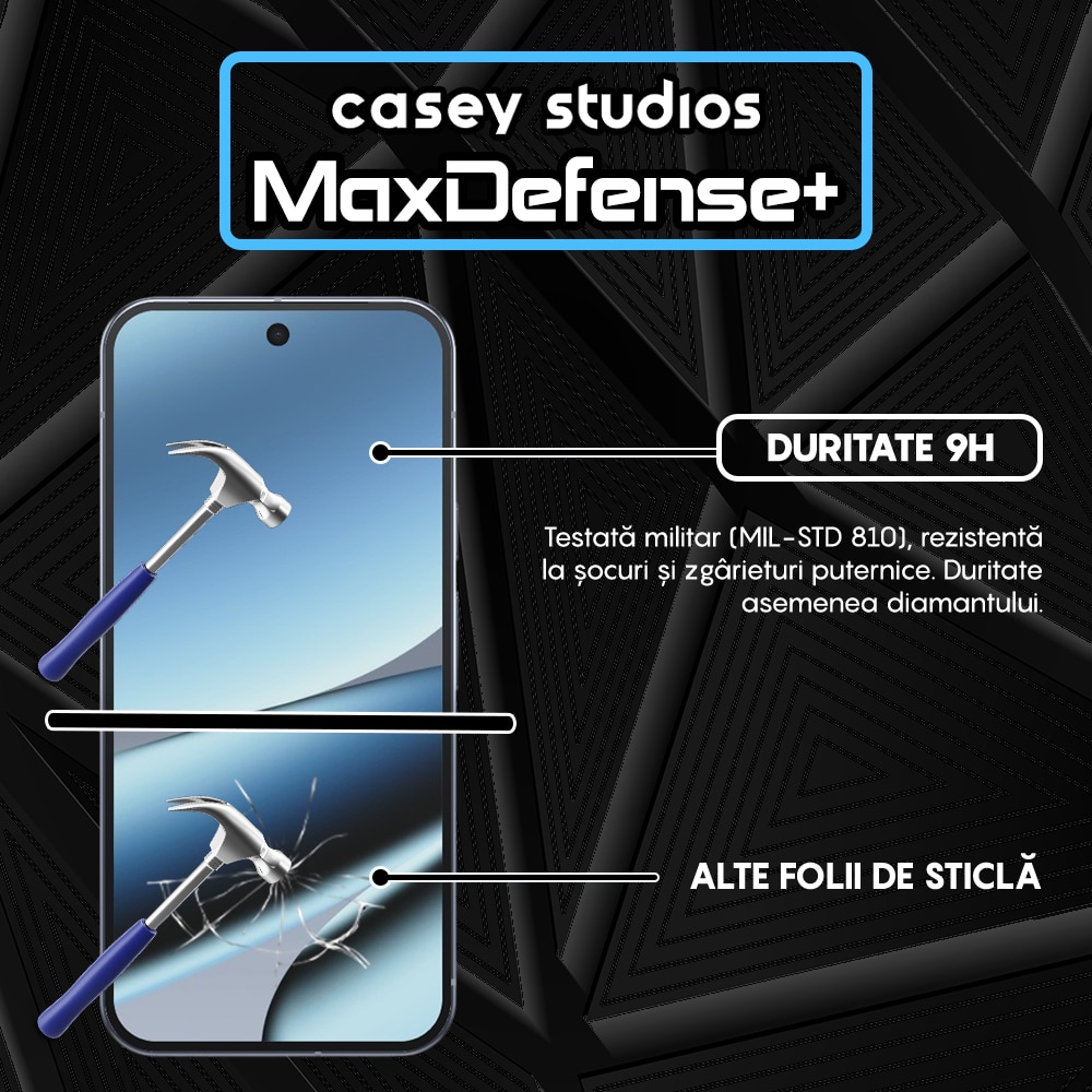 Folie Sticla CASEY STUDIOS™ compatibila cu Google Pixel 10 Pro XL, Full Cover 3D, Full Glue, Sticla Securizata, Duritate Militara, Ultra HD, Protectie Profesionala Ecran 3D, Anti Zgarieturi, Anti Socuri, Margini Negre
