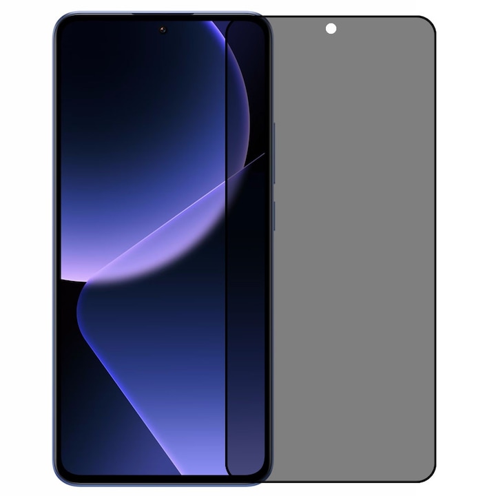 Folie protectie Privacy, compatibila cu Samsung Galaxy A52 / A52s 5G, Sticla securizata, Acoperire completa, Duritate 9H, Anti-Spy, Full Glue, Aplicare usoara, Case Friendly