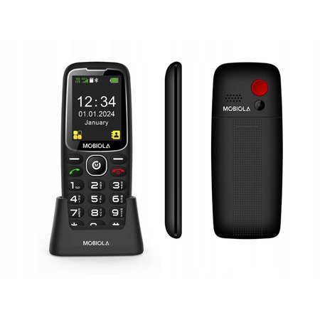 Telefon mobil Mobiola MB4120 4G, negru, 2,4 inch, DualSIM, 32MB RAM