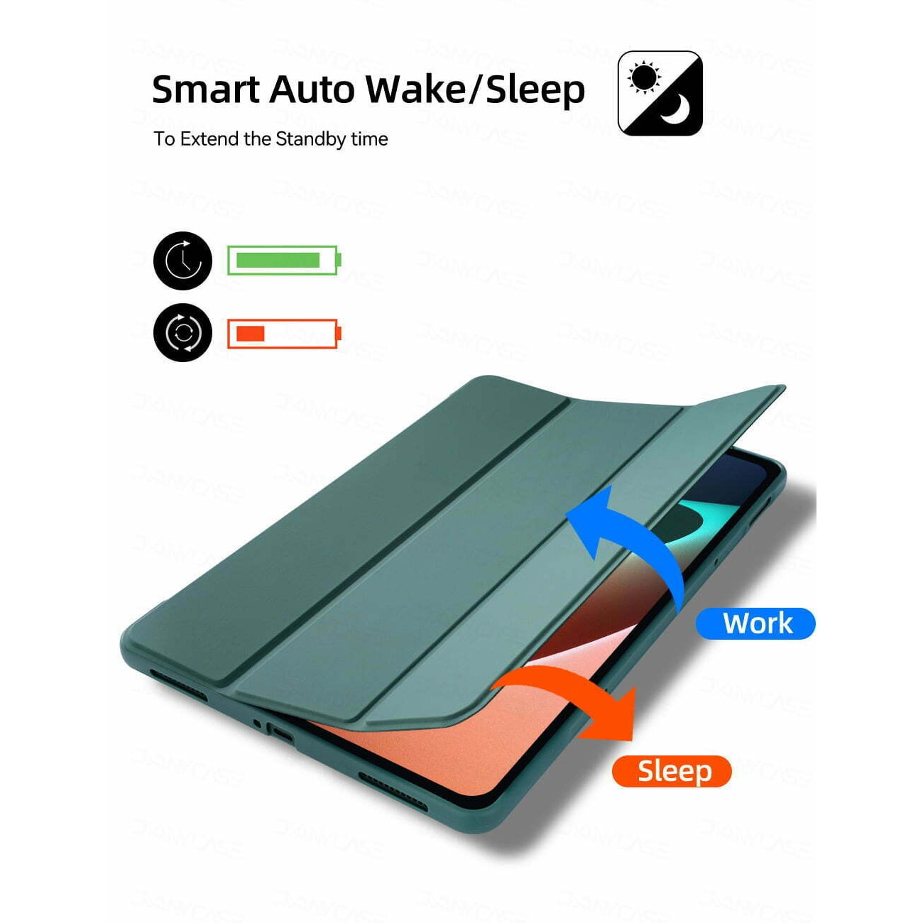 Husa Ultra Slim pt. tableta Xiaomi Redmi Pad 2 Pro 12.1'' (2025), Silicon TPU, Smart Cover - Verde Marin