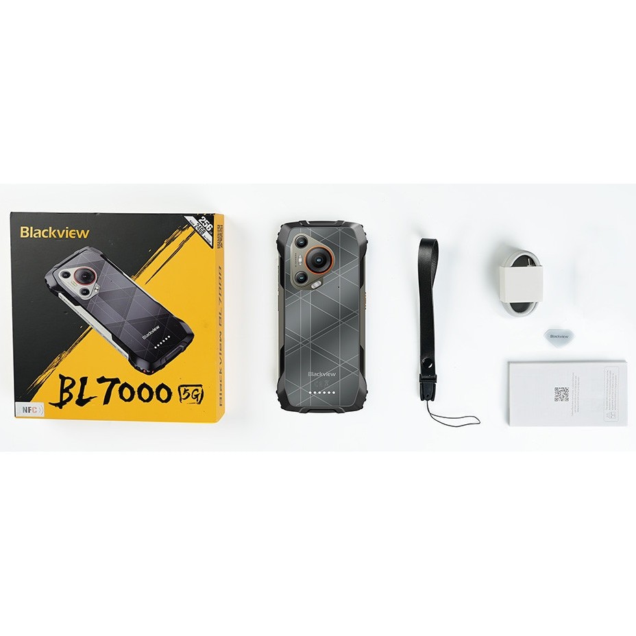 Telefon mobil Blackview BL7000, 5G, 6.78" FHD+, 24GB RAM(8GB + 16GB extensibili), 256GB ROM, Android 15, 7500mAh, 8 cores, Dual SIM, Arm Mali-G57 MC2, NFC/Amprenta/caracteristici faciale, Negru