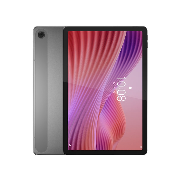 Tableta Lenovo Tab 10.1'', 4GB/128GB, FHD, gri, set cu husa transparenta