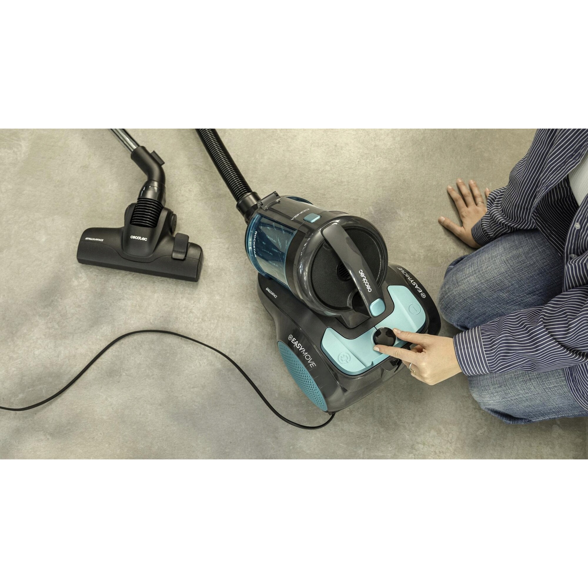 Aspirator Cecotec Conga Rockstar Cyclonic Powerbag 900W, 175 AW, 2L, 10m