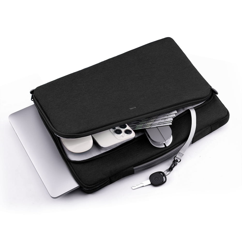 Etui laptop JCPAL Logan Commuter, 14", waterproof, 347x239x35mm, negru