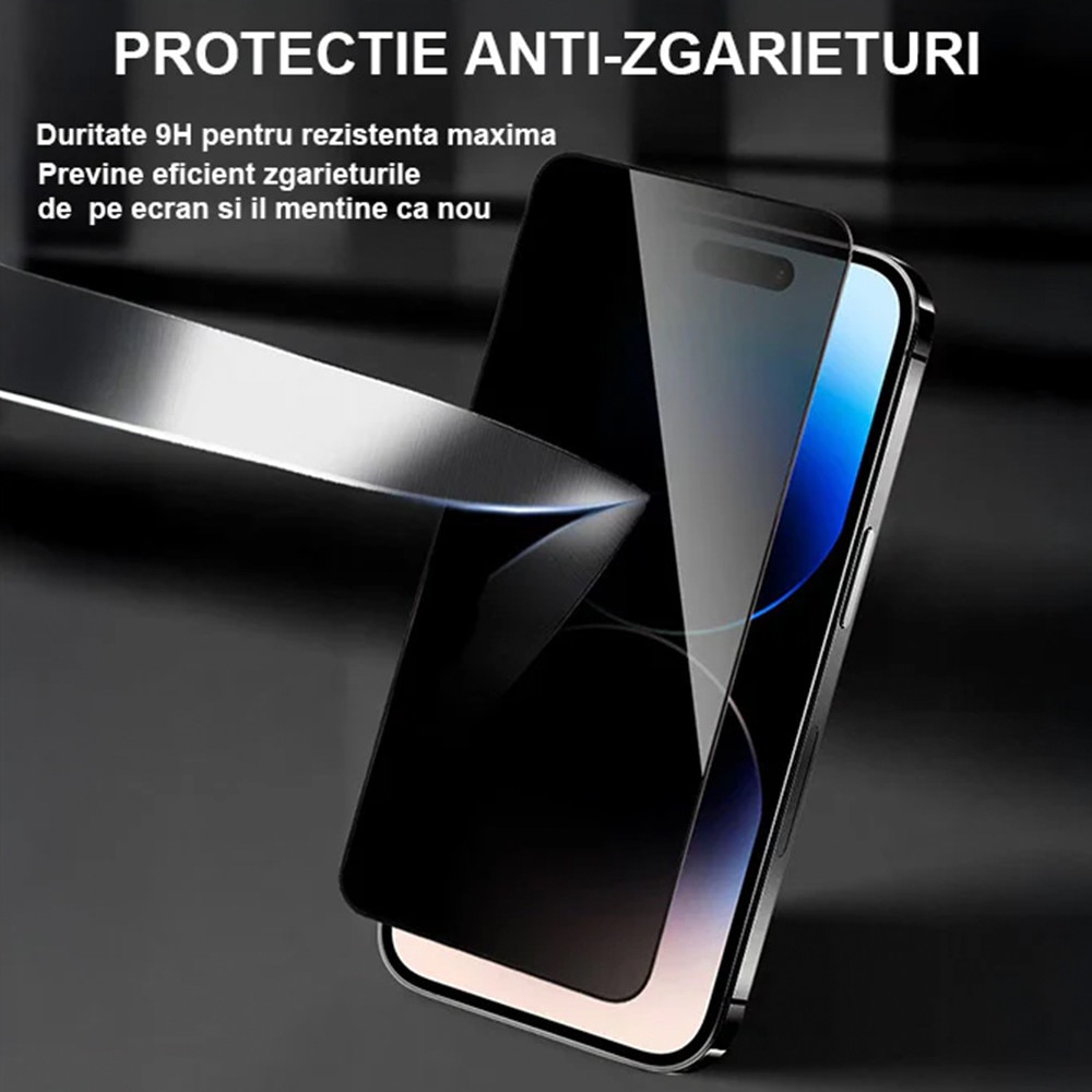 Folie Privacy Pentru Apple iPhone 11 HEYBINGO, 9H din Sticla Securizata, cu Kit Aplicare, Rezistenta la Zgarieturi