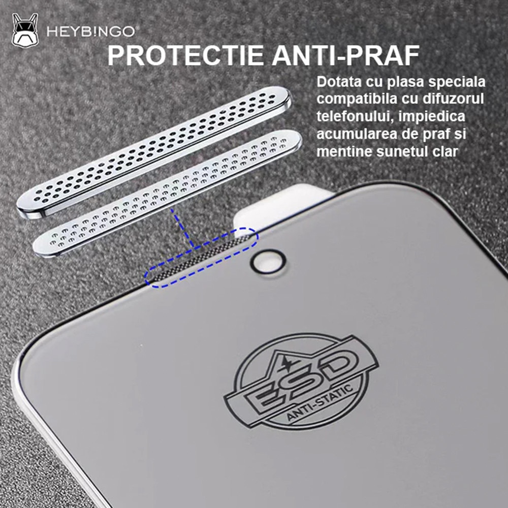 Folie Privacy Pentru Apple iPhone 11 HEYBINGO, 9H din Sticla Securizata, cu Kit Aplicare, Rezistenta la Zgarieturi