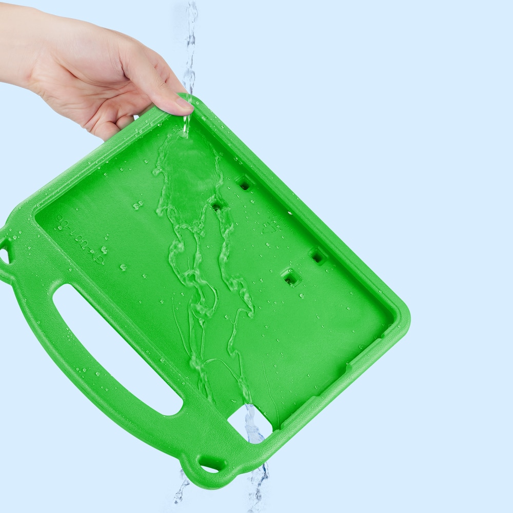 Husa spuma protectie tableta iPad PRO 2018, 2020, 2021 de 11inch si iPad Air 2020,2022 pentru copii, model Panda cu suport pentru stylus, Verde, HRT-BBL4644