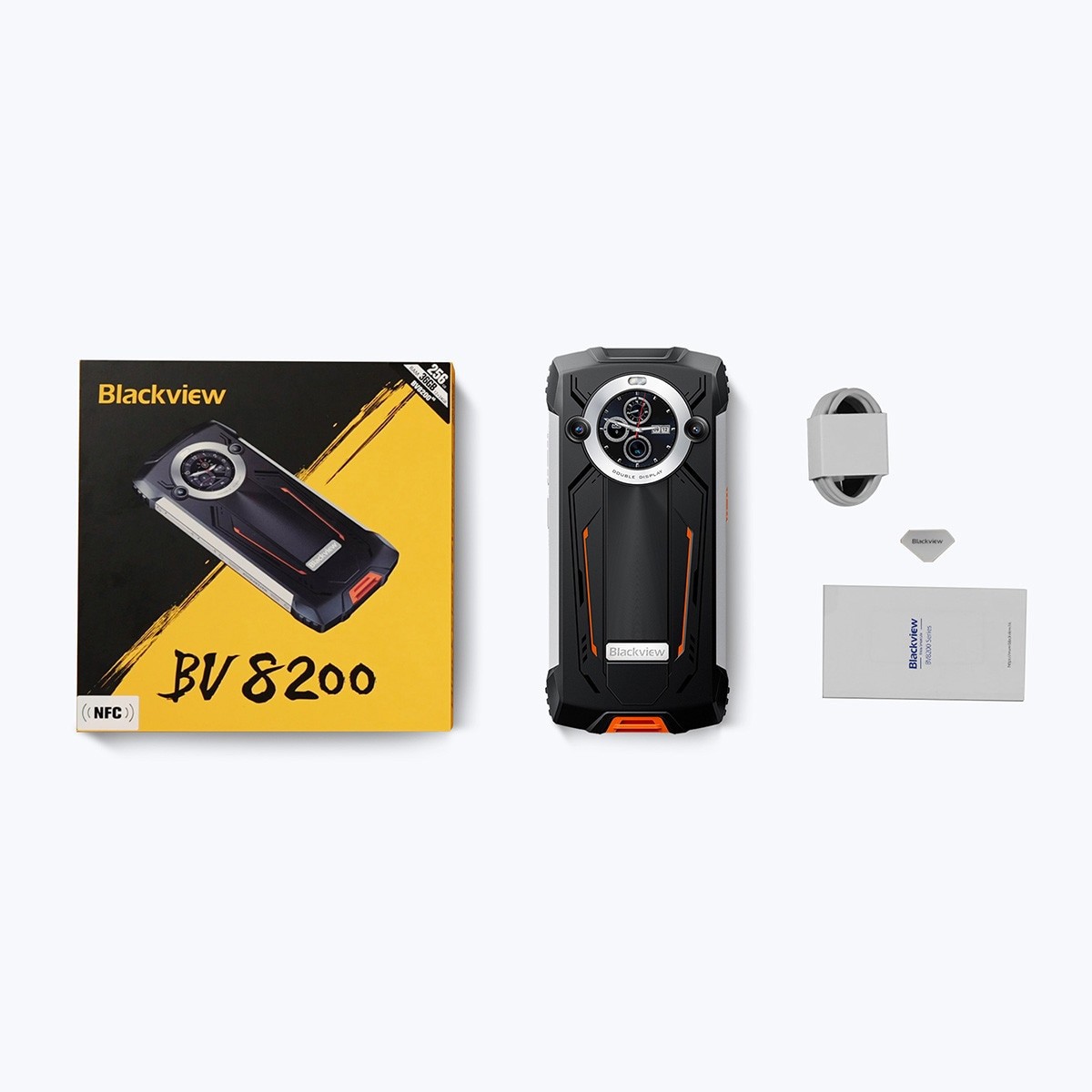 Telefon mobil Blackview BV8200, 6.497" FHD+, 120Hz, 36GB RAM(12GB + 24GB extensibili 2To), 256GB ROM, Android 14, 8800mAh, 8 cores, Dual SIM, NFC/Amprenta/caracteristici faciale, Negru