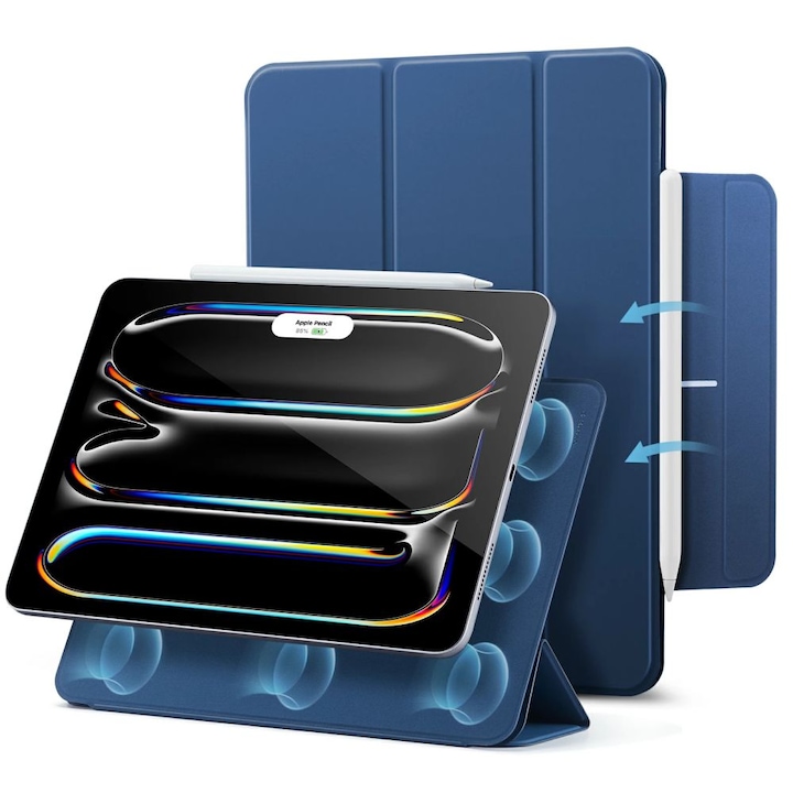 Husa ESR Rebound Magnetic compatibila cu iPad Pro 11 inch 2024 Navy Blue