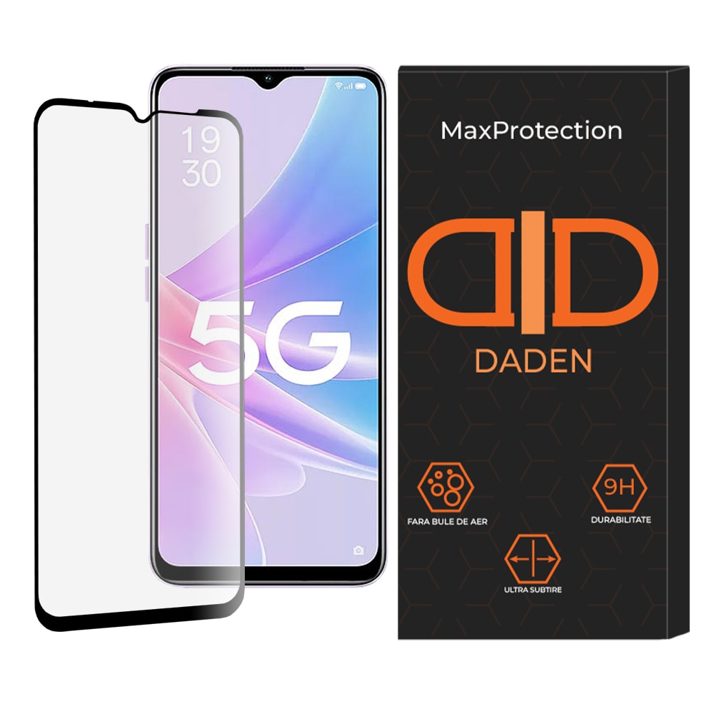 Folie Sticla pentru Oppo A58 5G / A78 5G Daden MaxProtection, Full Cover, Protectie Profesionala, Ultra Rezistenta, Calitate Premium