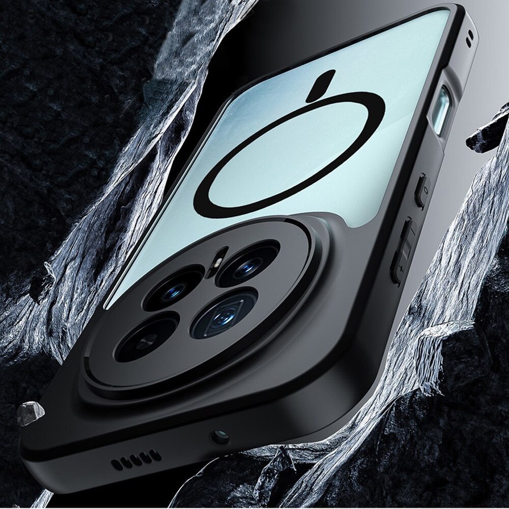 Husa telefon Honor Magic 8 Pro, IMAK UX-9A, transparenta/neagra, protectie cu colturi intarite, suport pentru accesorii magnetice