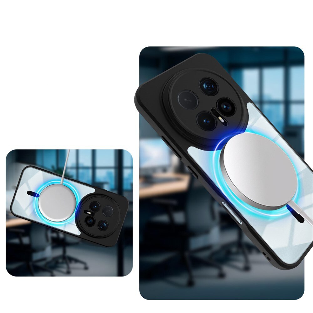 Husa telefon Honor Magic 8 Pro, IMAK UX-9A, transparenta/neagra, protectie cu colturi intarite, suport pentru accesorii magnetice