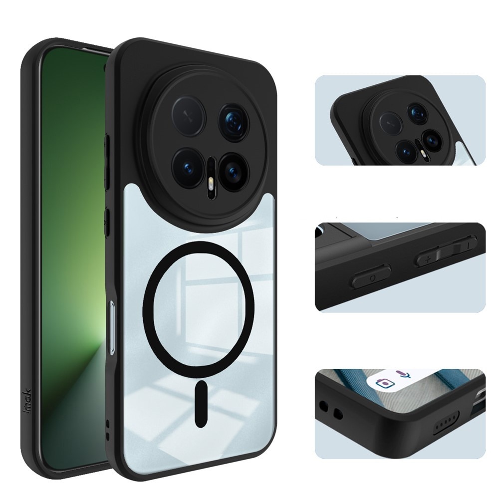 Husa telefon Honor Magic 8 Pro, IMAK UX-9A, transparenta/neagra, protectie cu colturi intarite, suport pentru accesorii magnetice