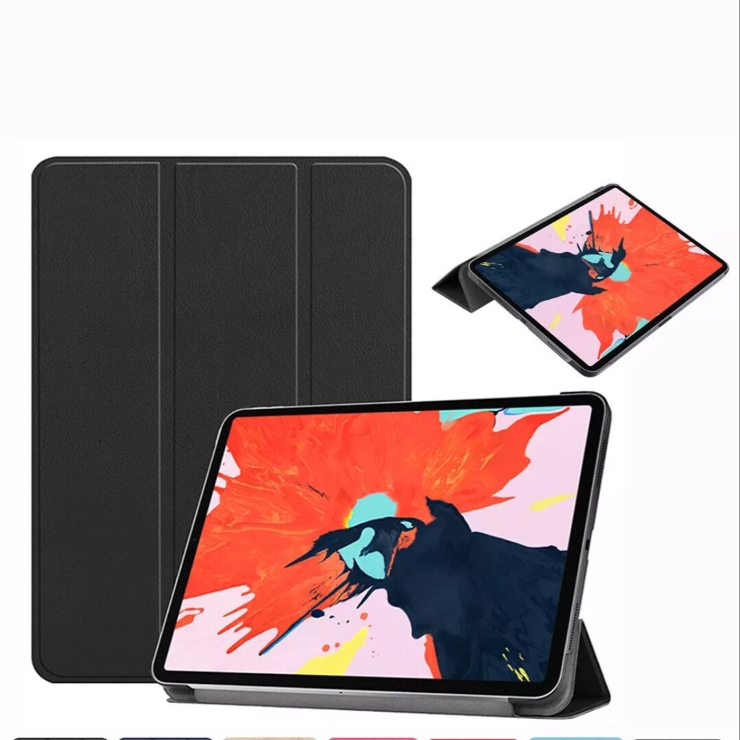 Husa Smart Cover compatibila cu Ipad Pro 11" (2018-2020-2021-2022), inchidere magnetica, functie wake-sleep, Negru, TELGORBCS