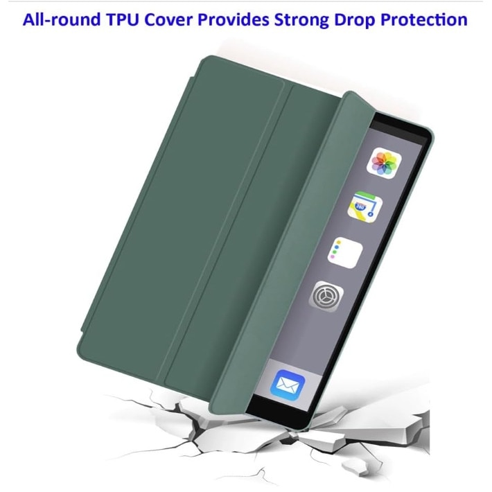 Husa tableta, pentru iPad Mini (2024/2021) 7th/6th, trezire automata, verde, 8.3-inch